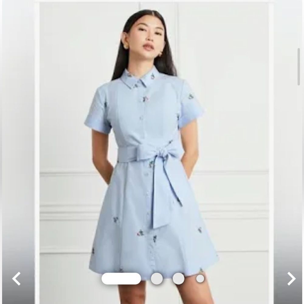 Hill House Oxford Blue Floral Embroidery Laura Dress NWT - Picture 2 of 9